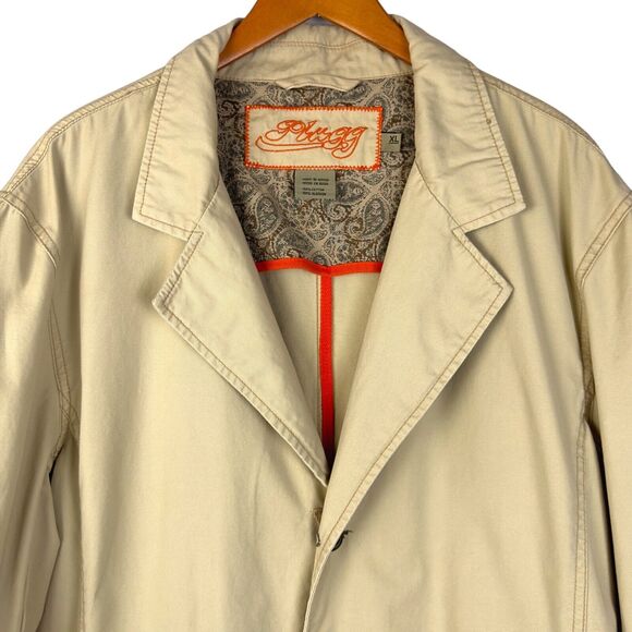 Plugg Jacket Womens XL Khaki Front Pocket Military Style‎ Utility Lightweight - Picture 3 of 11